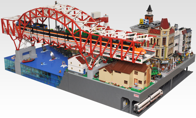Illustration for article titled This Lego town gives you a nice peek inside